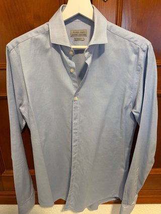 Camisa Zara Man Azul Talla S