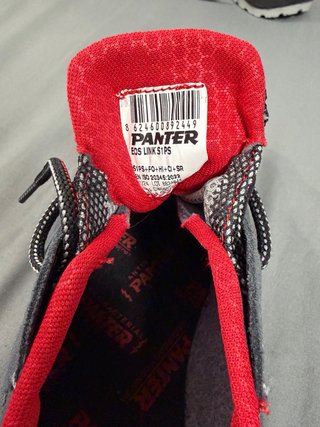 Zapatos de seguridad Panter grises y rojos