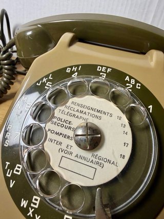 Teléfono Antiguo Socotel S63 Beige/Verde