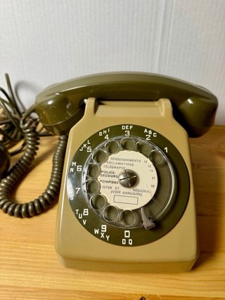 Teléfono Antiguo Socotel S63 Beige/Verde