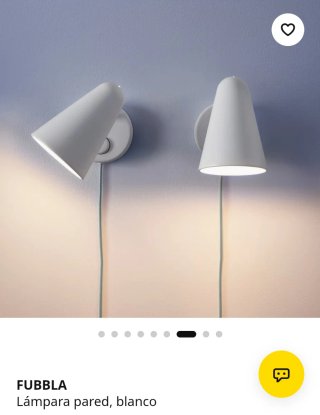 Lámparas pared FUBBLA IKEA blanca