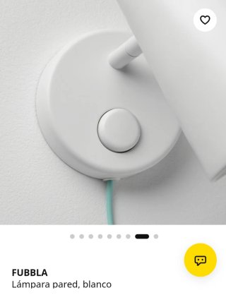 Lámparas pared FUBBLA IKEA blanca