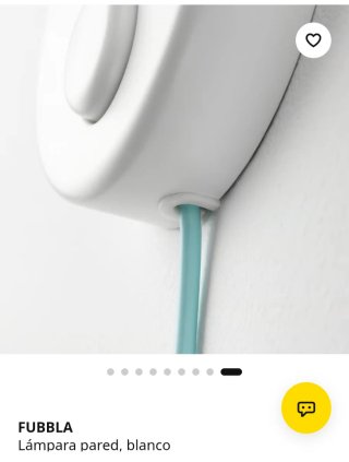 Lámparas pared FUBBLA IKEA blanca