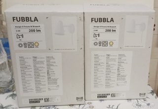 Lámparas pared FUBBLA IKEA blanca