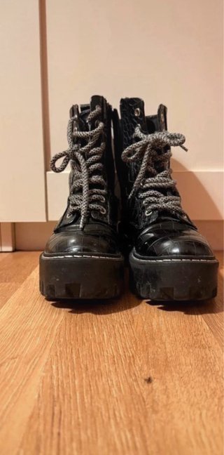 Botas Zara plataforma negras talla 37