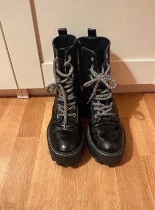 Botas Zara plataforma negras talla 37