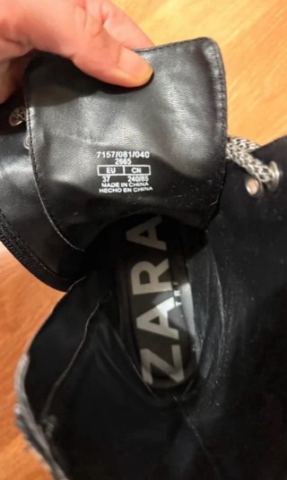 Botas Zara plataforma negras talla 37