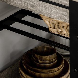Carrito De Cocina Portacomidas Con 3 Cajones Y Estante, Mueble Multiusos De Madera De Partículas, 60X50X84.5Cm, Roble