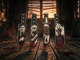 Confezione di 4 illustrazioni di coltelli di Halloween