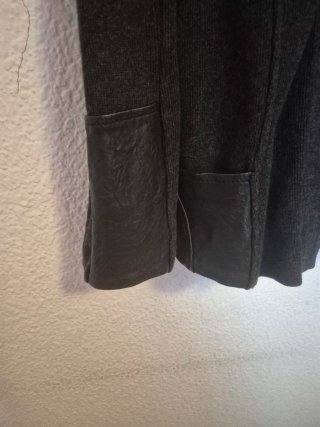 Blazer ALDO MARTIN'S punto gris cuero