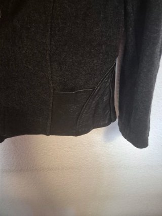 Blazer ALDO MARTIN'S punto gris cuero