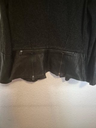 Blazer ALDO MARTIN'S punto gris cuero