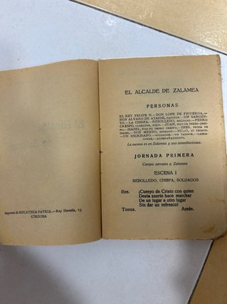 El Alcalde de Zalamea principios de siglo XIX