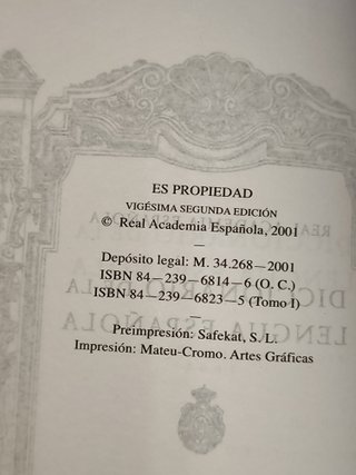 Diccionario RAE de la lengua española 2 tomos