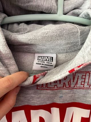 Sudadera Marvel Gris Estampada