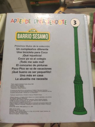 Libro yo quiero estar enfermo. Barrio sésamo