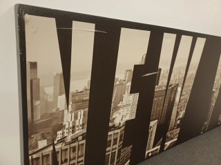 Cuadro Decorativo NEW YORK.Medidas L-1400×450×40.