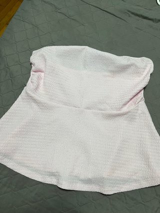 Top rosa texturizado