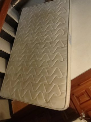 Somier madera 105 cm y colchon