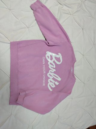 Sudadera Barbie Zara Rosa Lentejuelas, talla 11-12