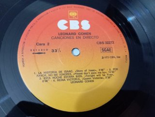 Leonard Cohen: Live Songs , 1982 España