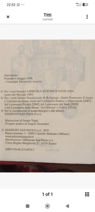 Messale Quotidiano ed. San Paolo