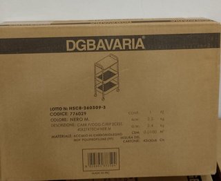 Carrello porta oggetti con ripiano e 2 cestelli