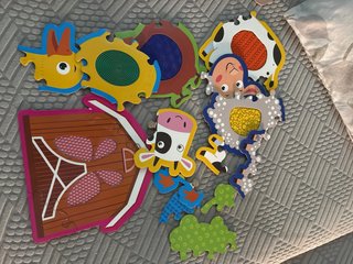Puzzle con texturas Granja Animales Educativo