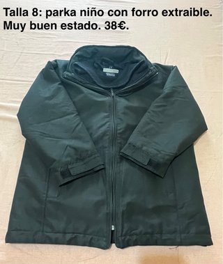 Parka niño Talla 8 La Miranda