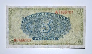 5 Pesetas 1940 Serie A746