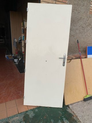 Puerta exterior madera maciza
