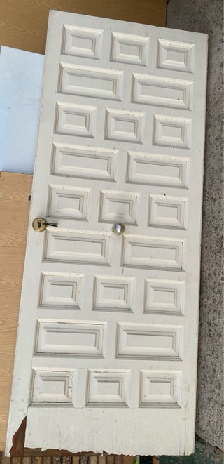 Puerta exterior madera maciza