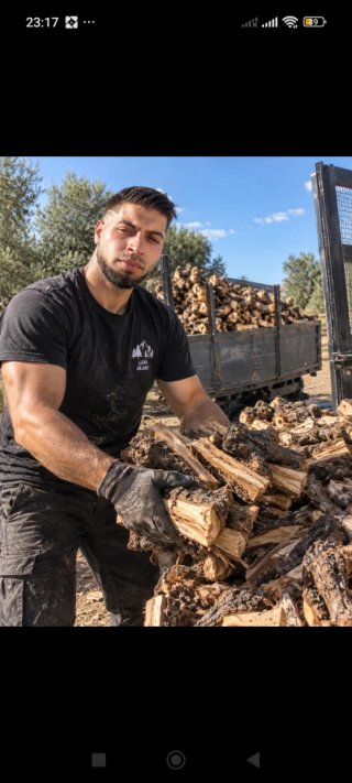 Leña seca para chimenea o barbacoa