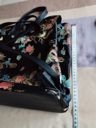 Mochila y monedero tela oriental