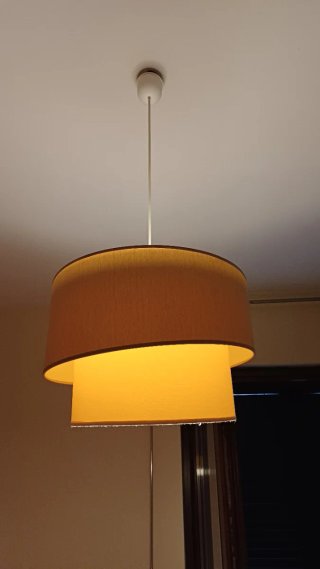 Lampadario moderno tessuto e plastica