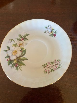 Chávena Limoges com Flores e December