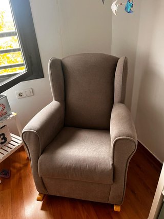 Sillón balancín lactancia gris