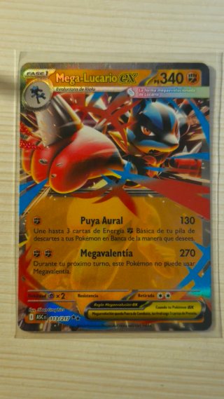 Carta Pokémon Mega-Lucario EX heroes ascendentes