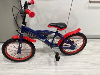 Bicicleta infantil azul y roja