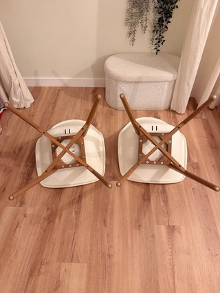 2 Sillas IKEA FANBYN blancas patas madera
