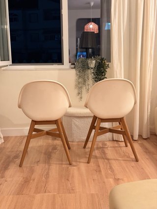 2 Sillas IKEA FANBYN blancas patas madera
