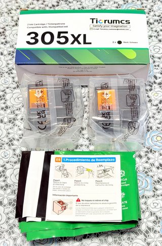 2 Cartuchos HP 305XL Negro Compatibles 750 Paginas
