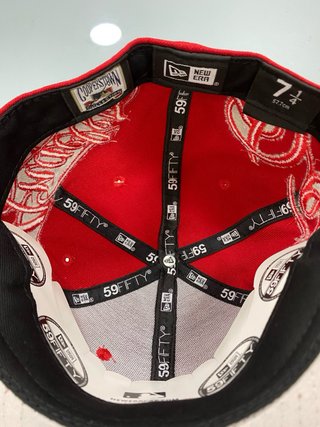 Cappellino New Era LA Born x Raised Rosso 7 1/4