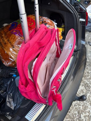 Maleta/mochila de cabina Kipling rosa