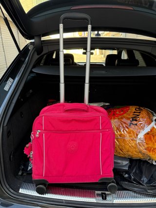 Maleta/mochila de cabina Kipling rosa