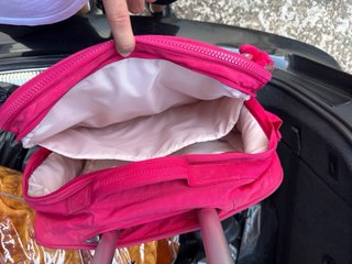 Maleta/mochila de cabina Kipling rosa