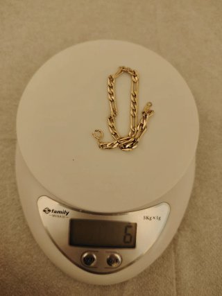 Pulsera de Oro 14k, corte Cartier 6gr