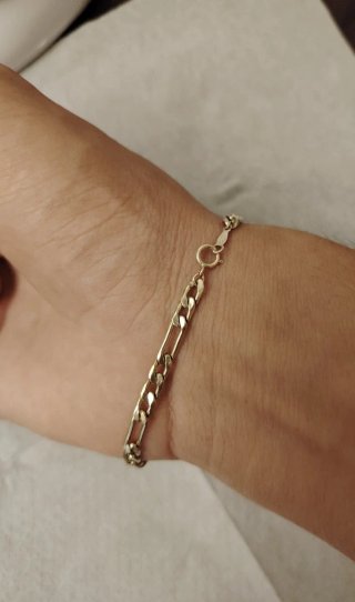 Pulsera de Oro 14k, corte Cartier 6gr