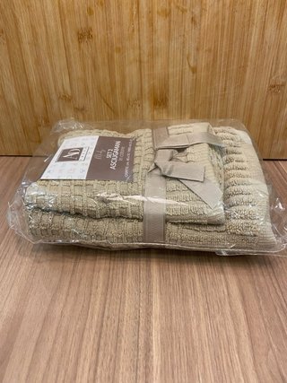 Set 2 Asciugamani Cotone Beige