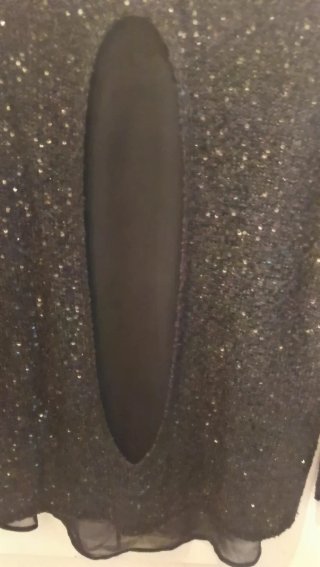 Jersey mujer lentejuelas negro talla única